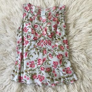 Gorgeous floral tank top with flouncy bottom